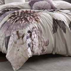 Dahlia Purple 100% Cotton 5-Piece Reversible Comforter Set