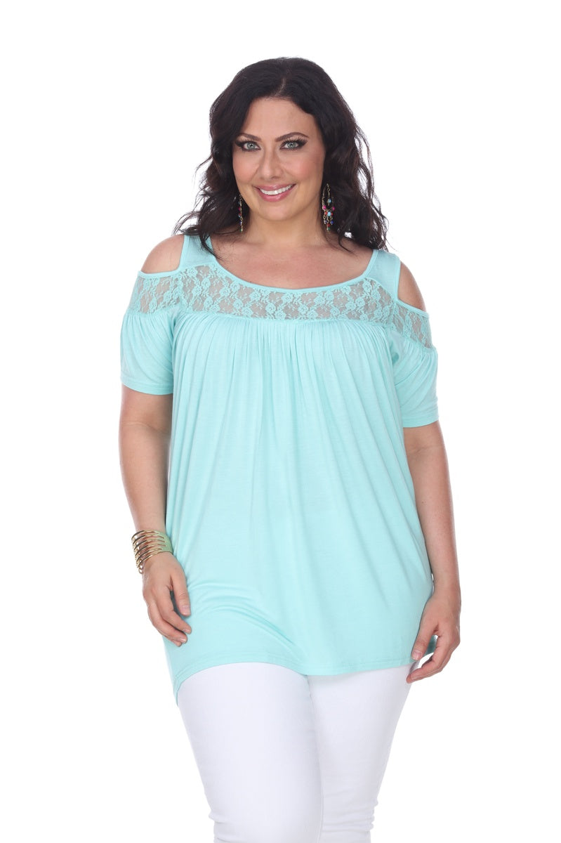  White Mark Plus Size Bexley Tunic Top - 1X - Bonton