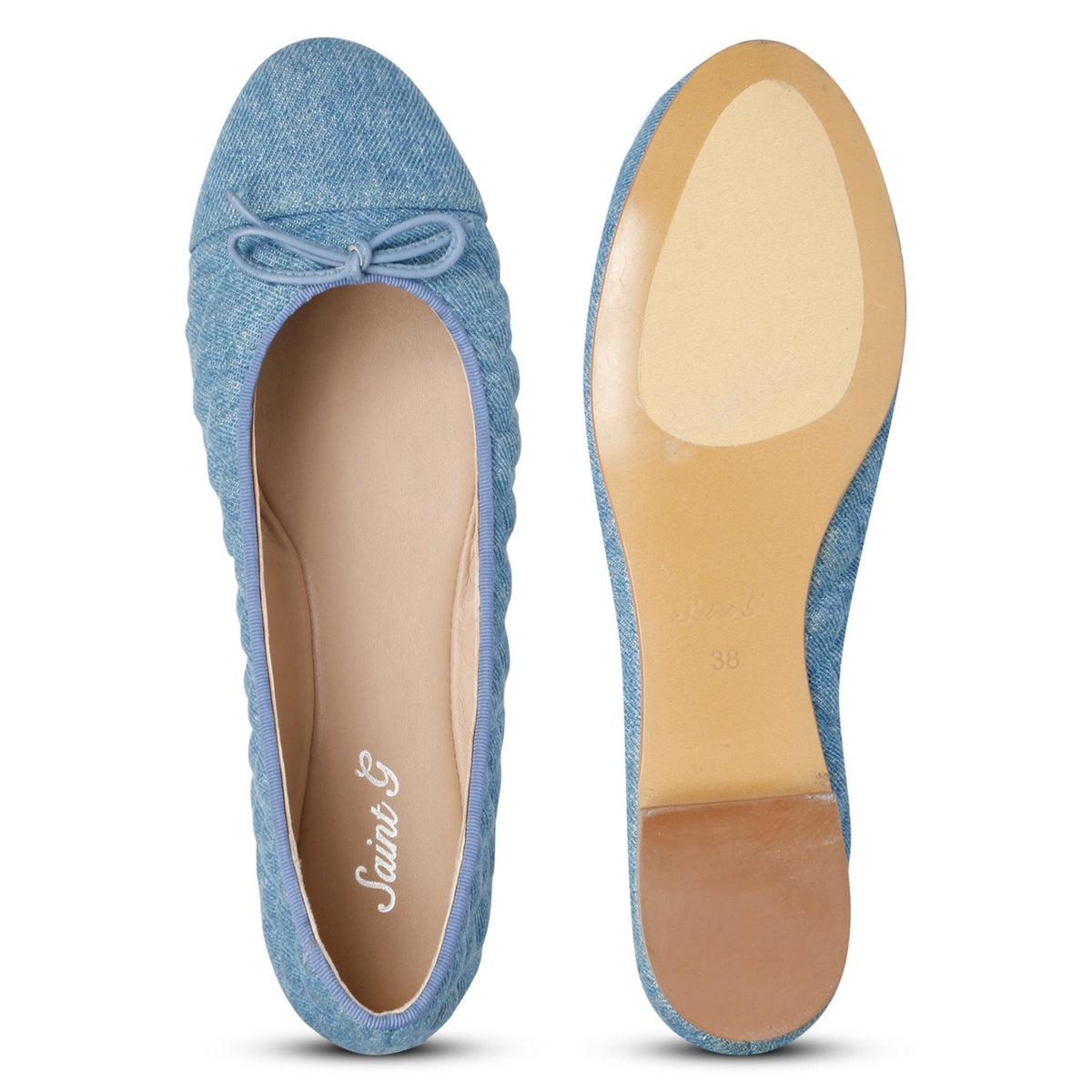  Saint G Saint G Zinnia - Flat Ballerinas - Blue - Bonton