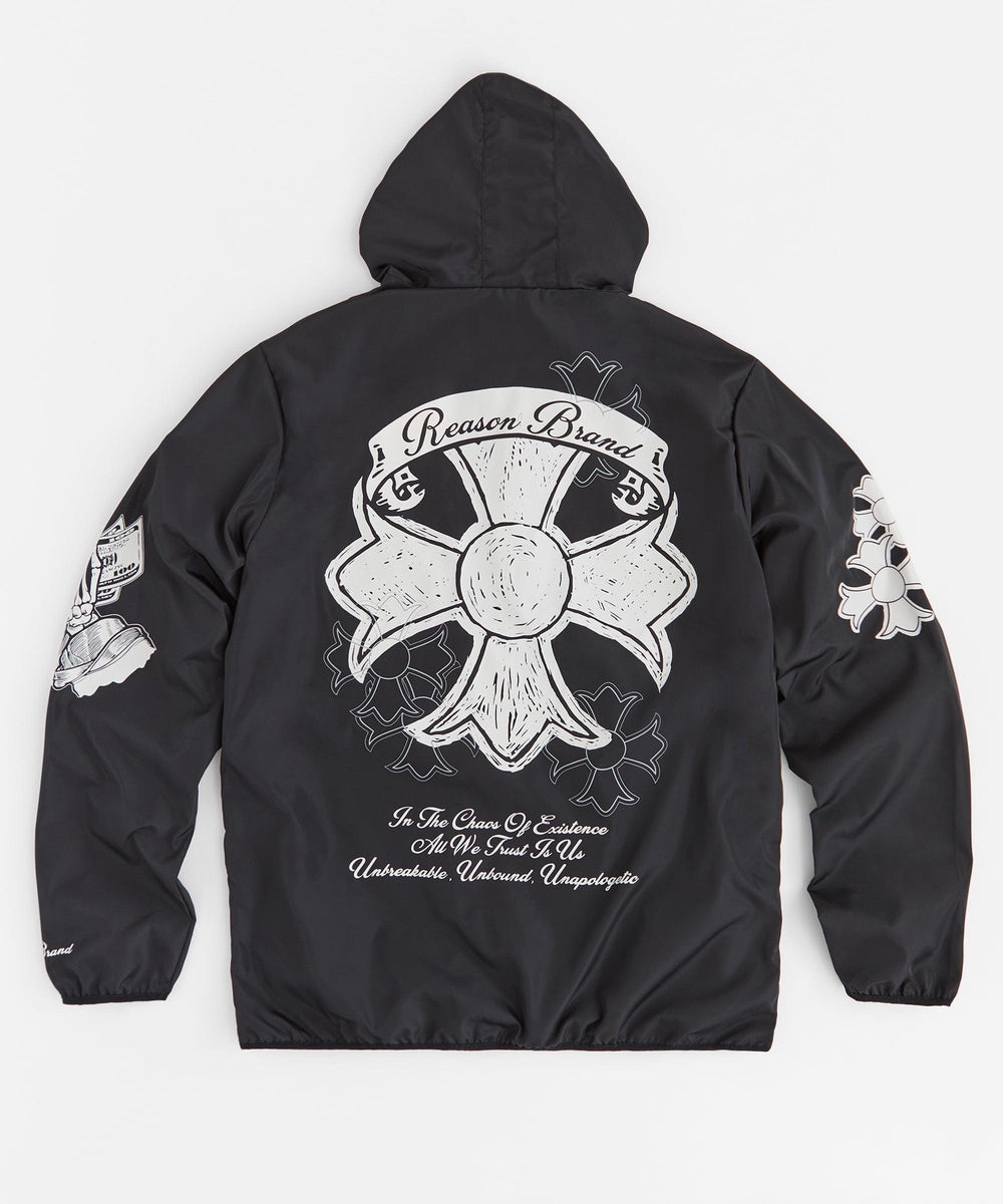  Reason Clothing Rebel Architects Anorak Jacket - Black - BLACK - Bonton