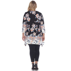 Plus Size Paisley Scoop Neck Tunic Top With Pockets