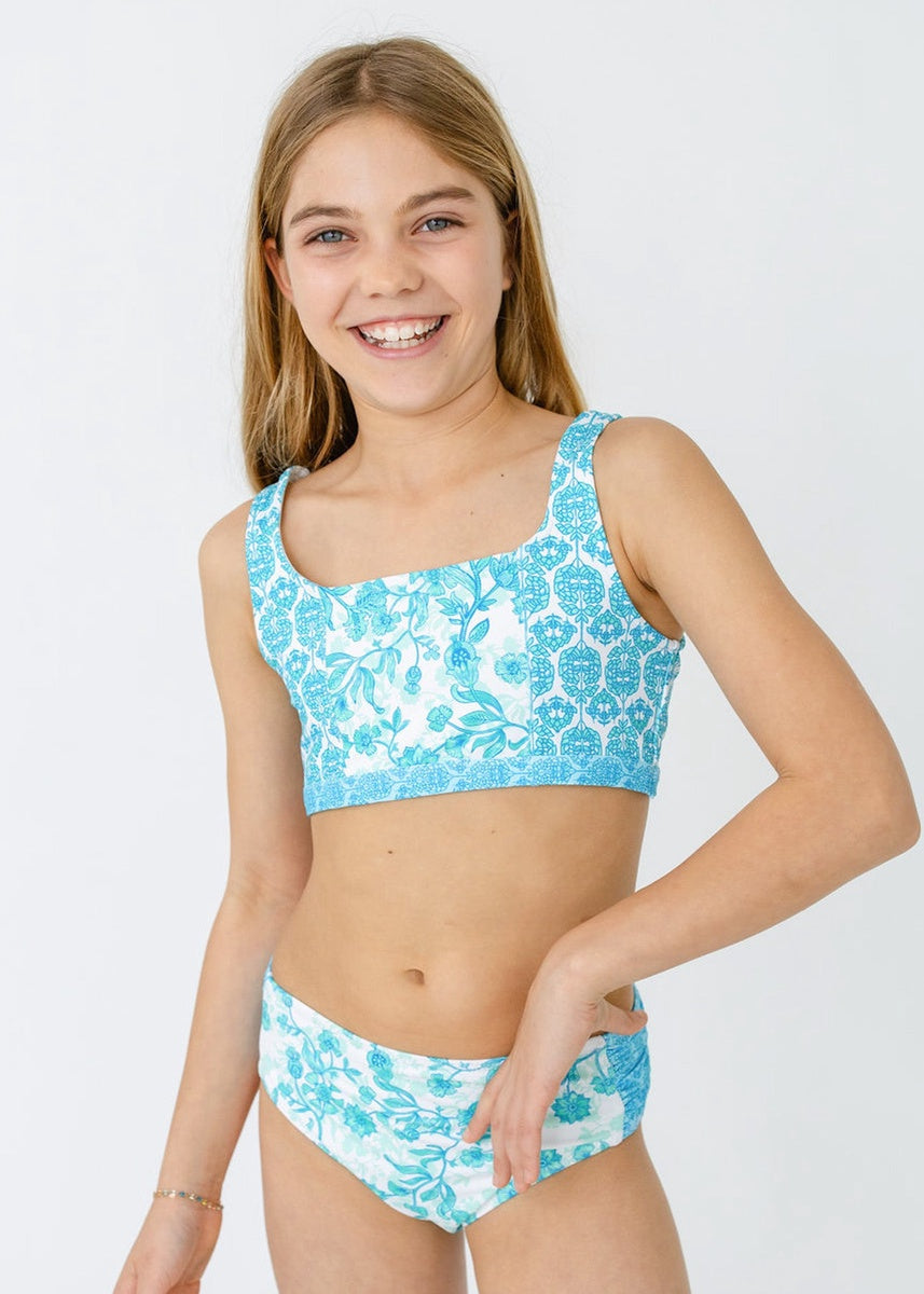  Cabana Life Girls Rosemary Beach 3-Piece Short Sleeve Rashguard Set - 4 - Bonton