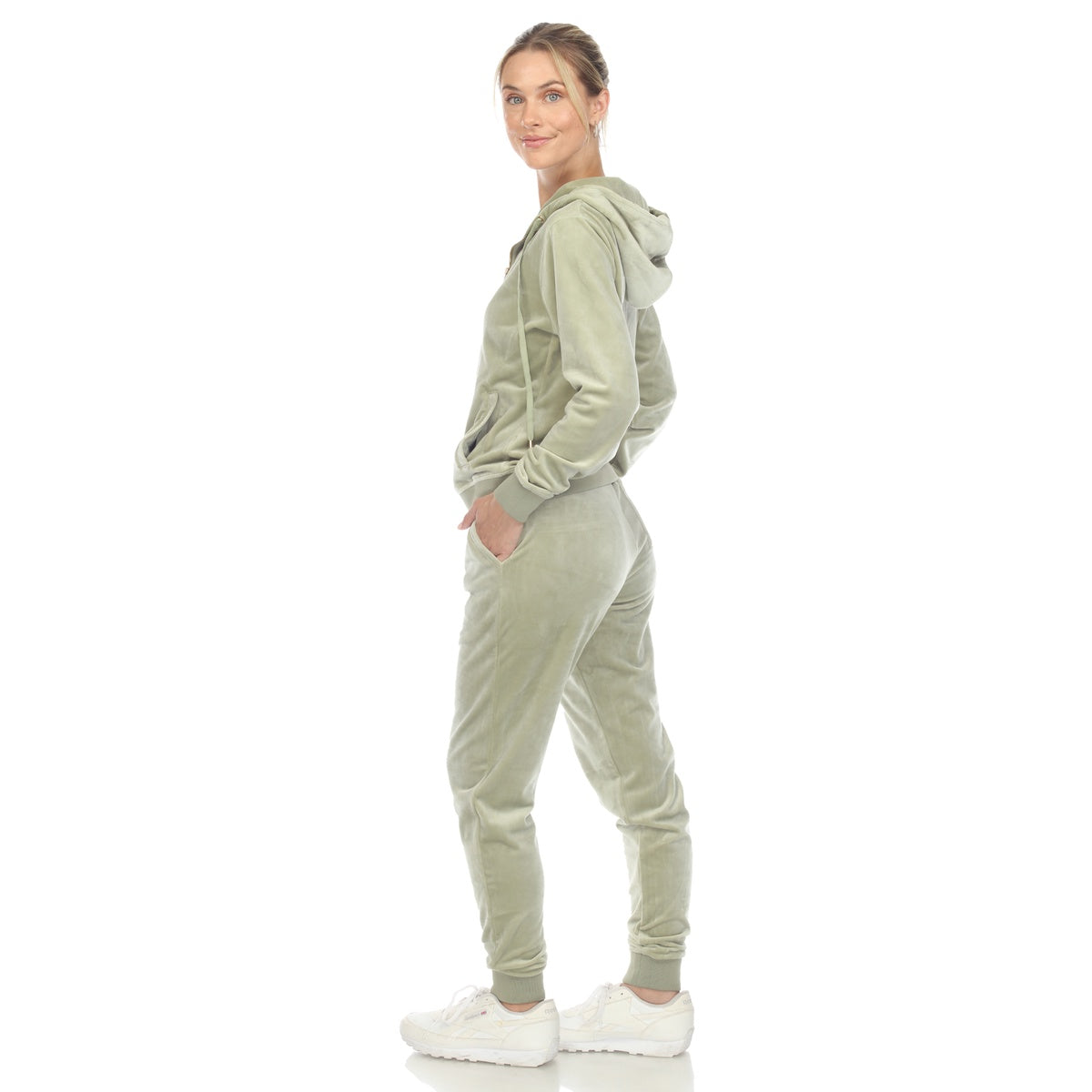  White Mark Women's 2 Piece Velour Tracksuit Set - S - Bonton