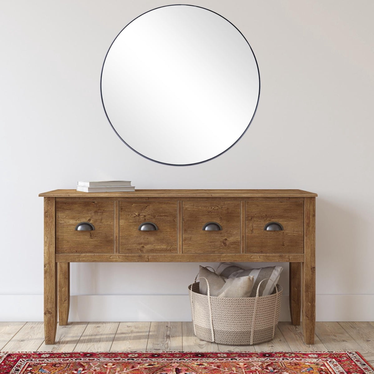  Round Metal Frame Mirror - Default Title - Bonton