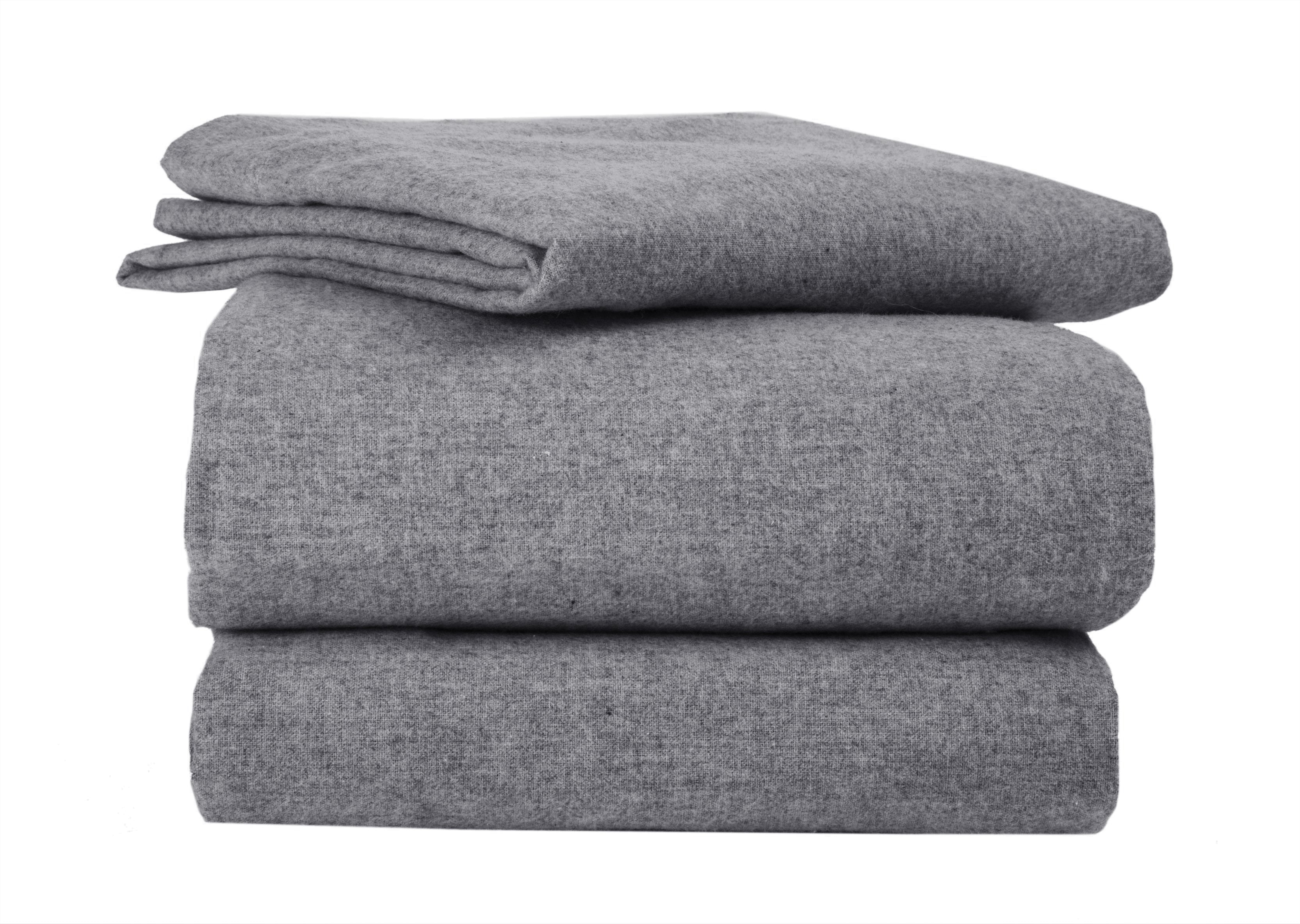  Belle Epoque Heather Flannel Sheet Set - Dark Gray - Bonton