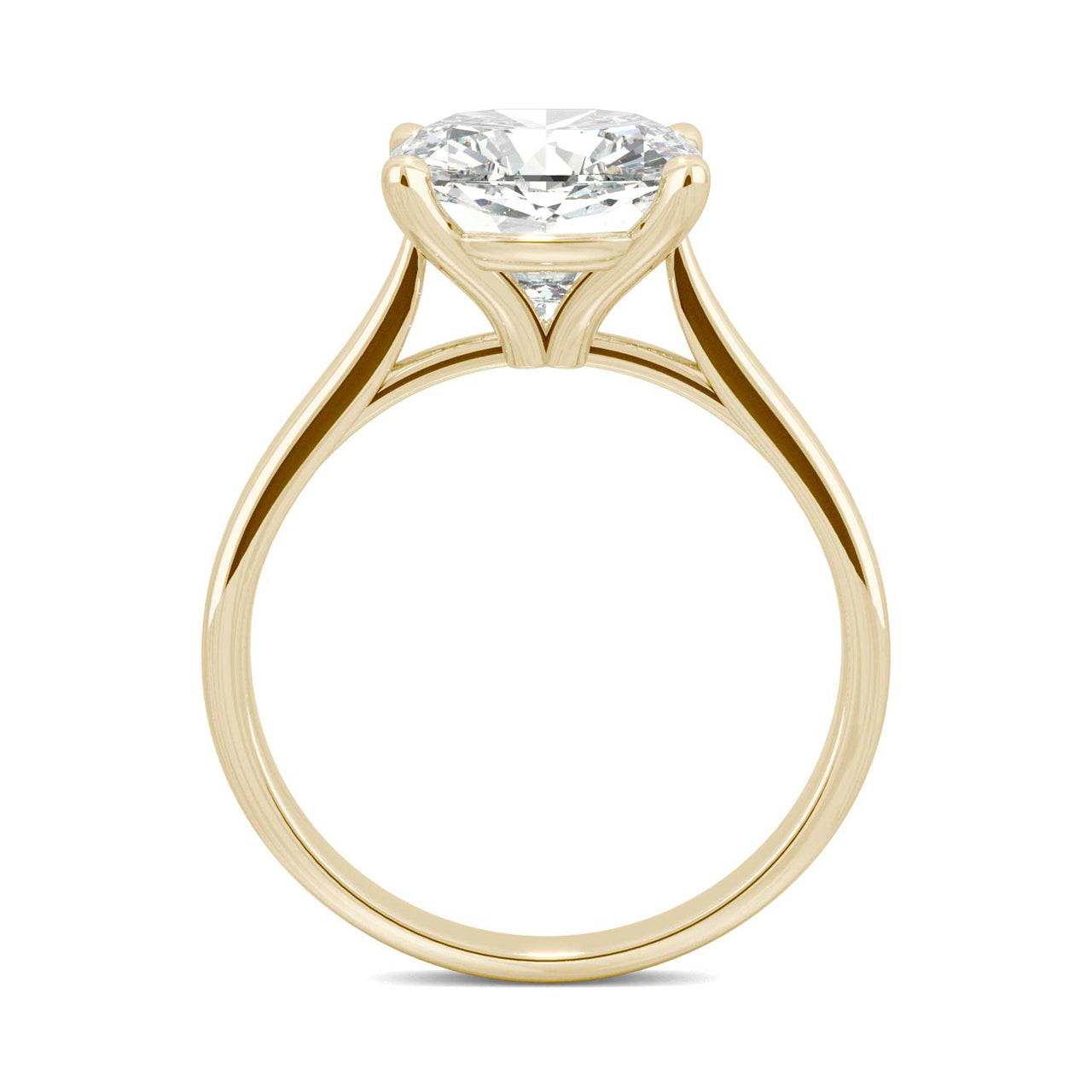  Charles & Colvard Charles & Colvard 3.30cttw Moissanite Cushion Solitaire Ring - White Gold - Bonton