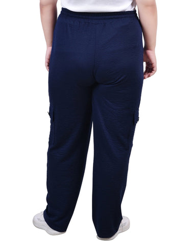 Plus Size Knit Gauze Pants