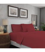 Cotton and Bamboo 300TC Sateen Sheet Set Red