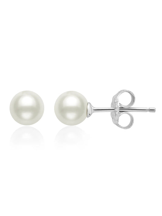 Genuine Pearl Stud Earrings