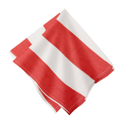 St. Tropez Red Stripe Napkins, Set of 6