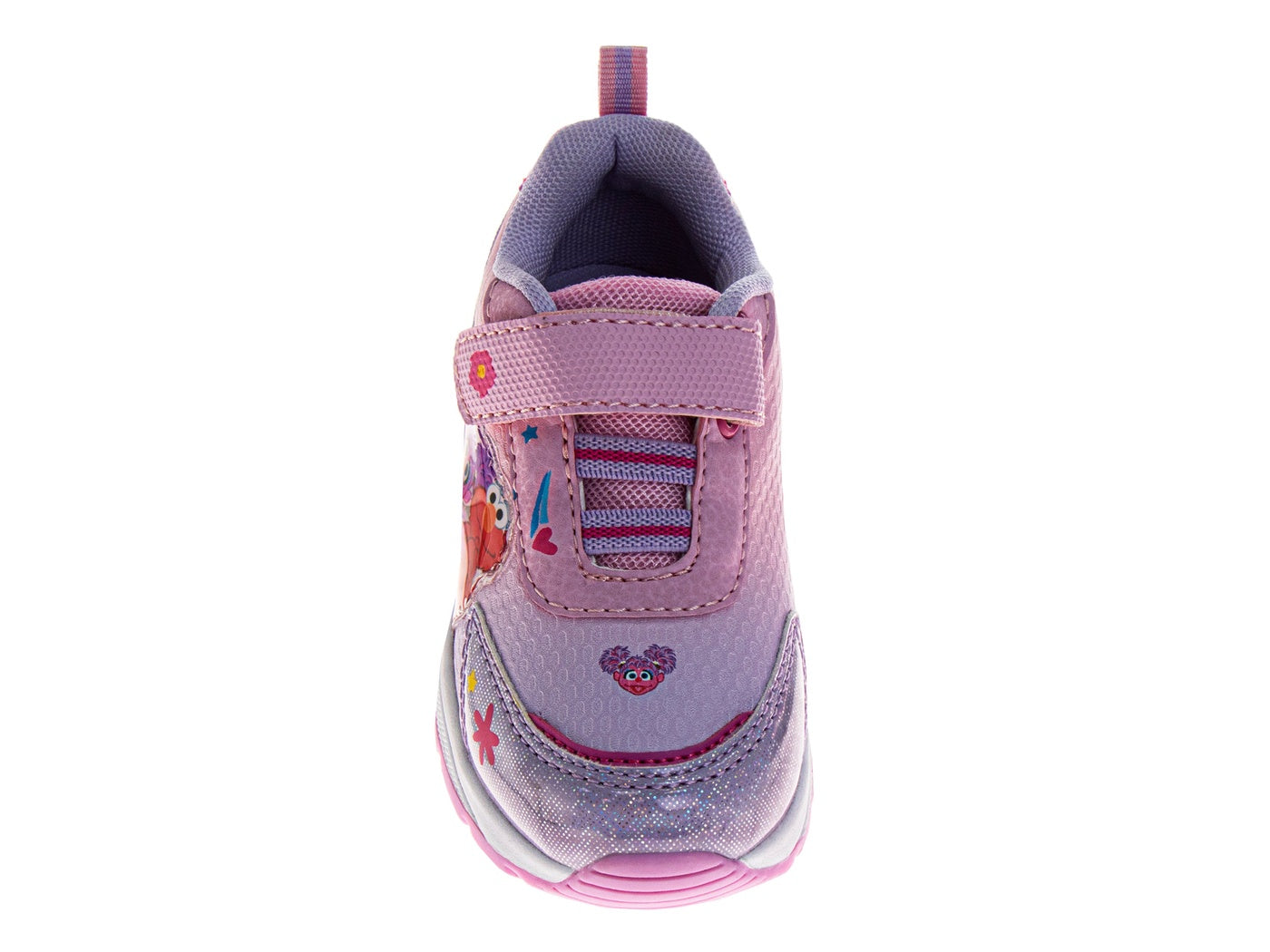 Josmo Sesame Street Girls Abby and Elmo Toddler Hook and Loop Lightup Sneakers - 7 - Bonton