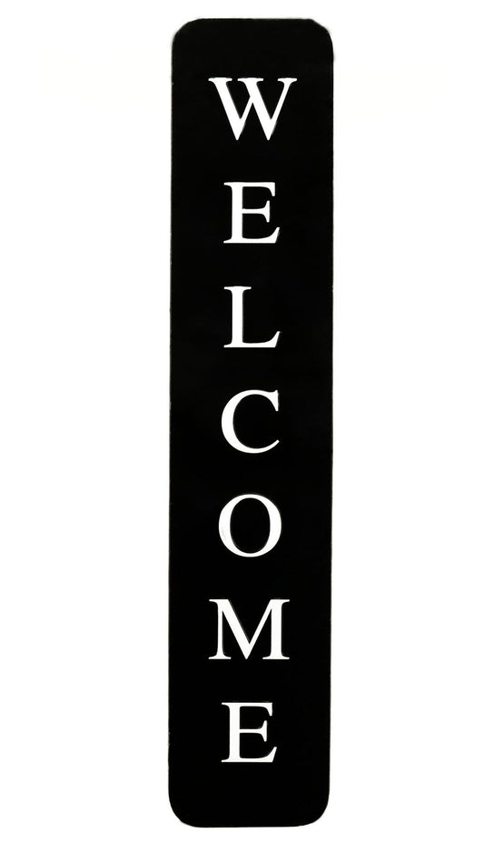 Welcome Embossed Metal Wall Sign