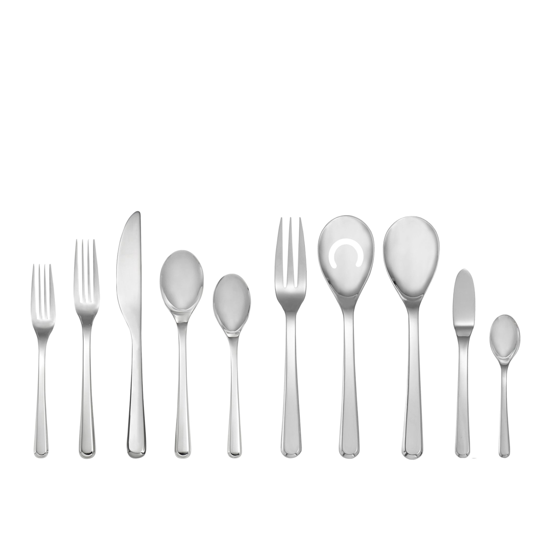  Nambe Aura 45 Piece Flatware Set - Silver - Bonton