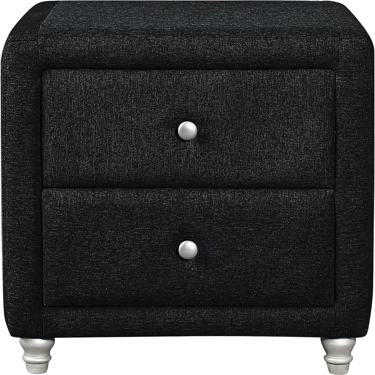  Upholstered Nightstand - Black - Bonton