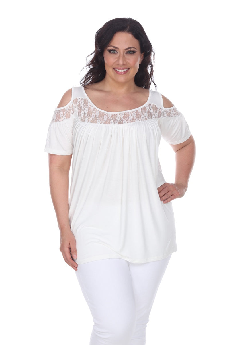  White Mark Plus Size Bexley Tunic Top - 1X - Bonton