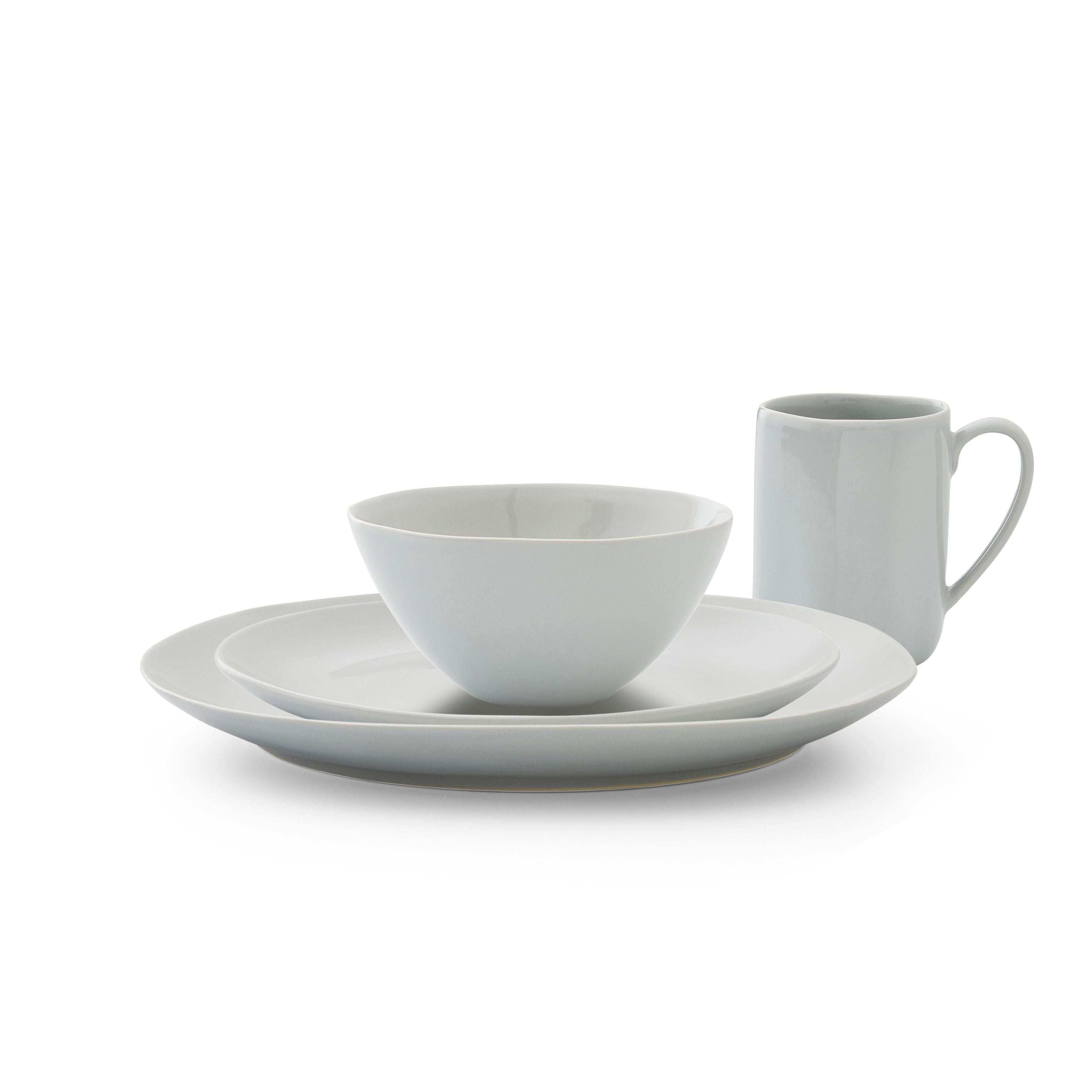  Portmeirion Sophie Conran Arbor Grey 4 Piece Place Setting - Grey - Bonton