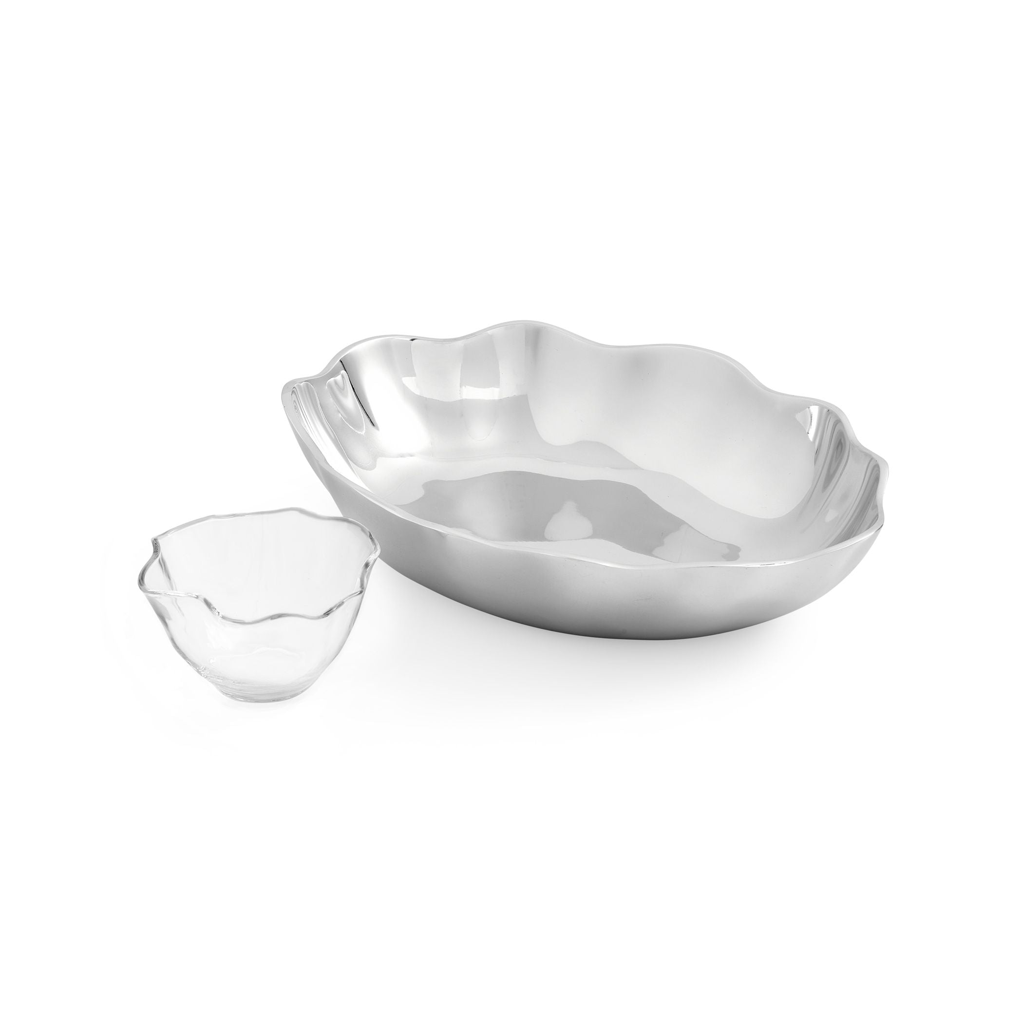  Portmeirion Sophie Conran Chip & Dip Server - Grey - Bonton