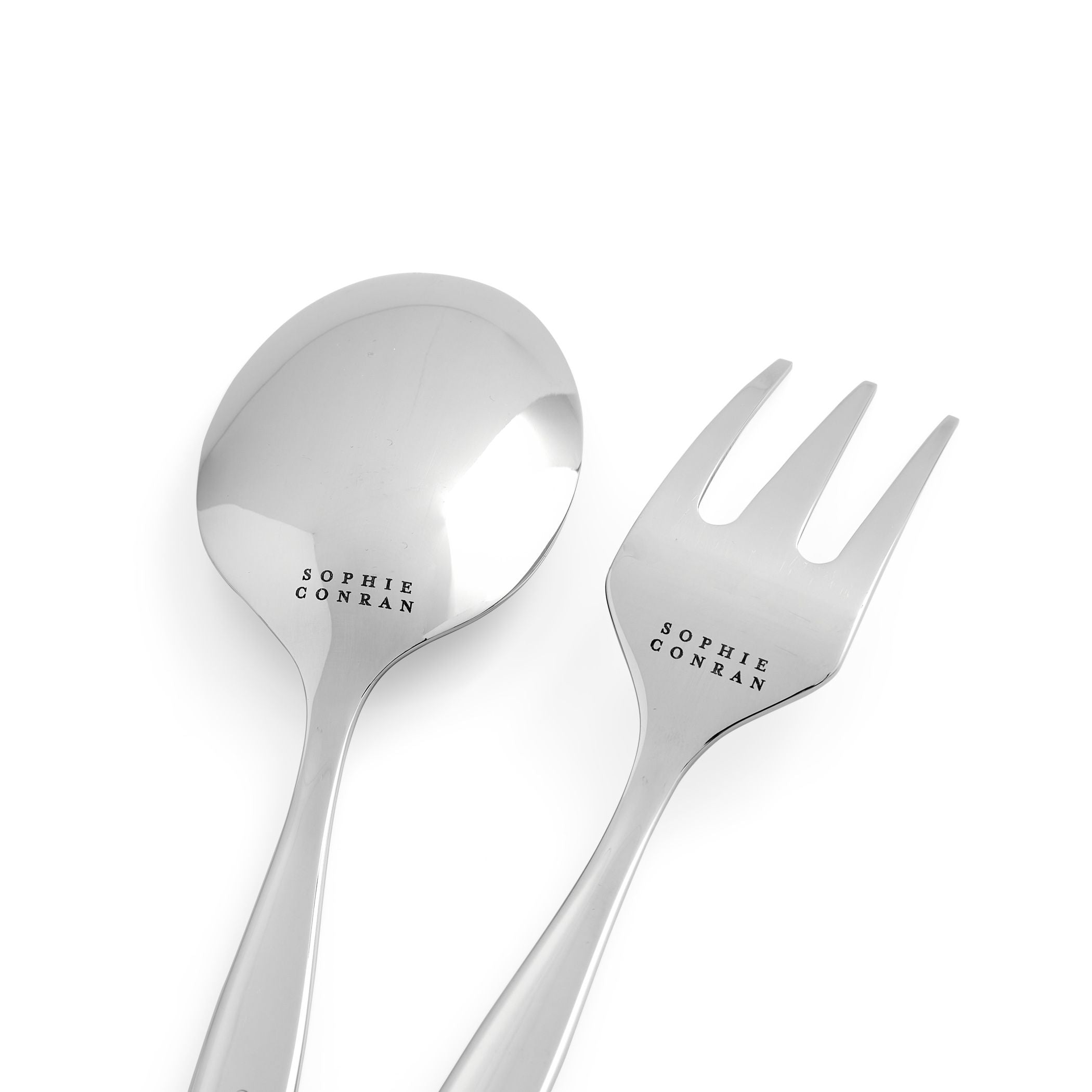  Portmeirion Sophie Conran Arbor Salad Spoon & Fork Set of 2 - Grey - Bonton