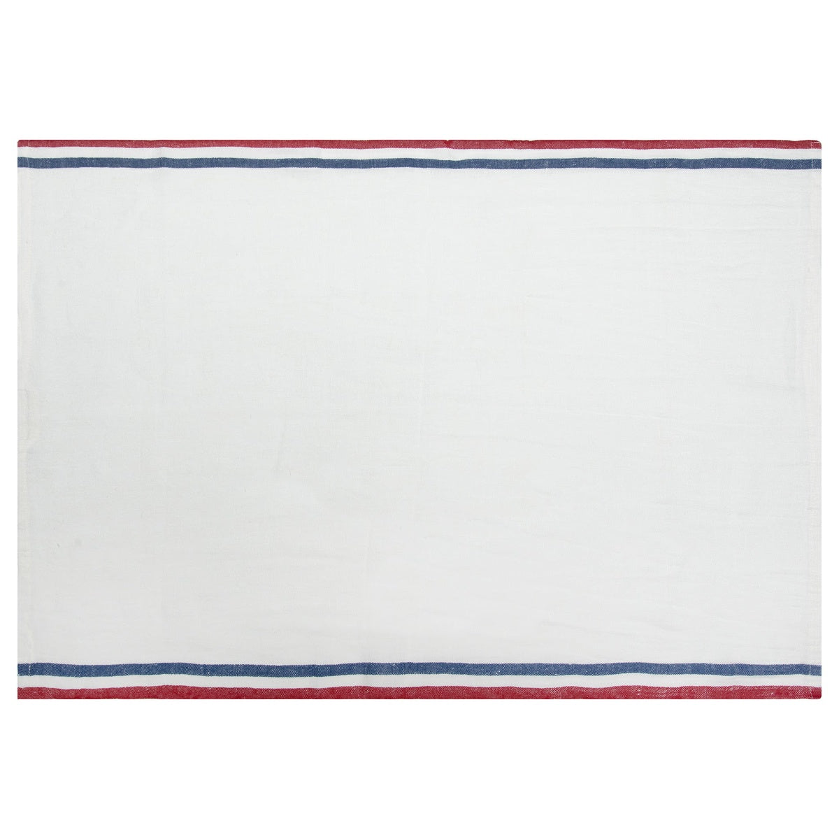  Caravan Normandy White - Tea Towels 20x30 - Set of 2 - Mustard/White/Blue Stripes - Bonton