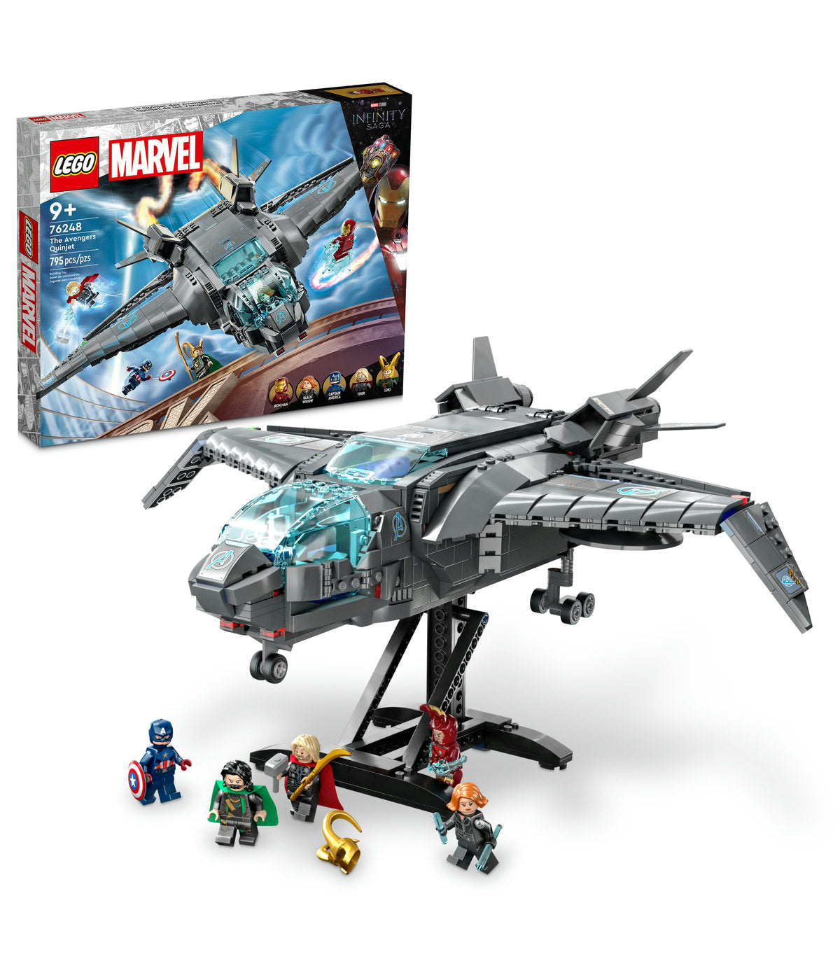 LEGO Marvel The Avengers Quinjet 76248 Building Toy Set (795 Pieces)