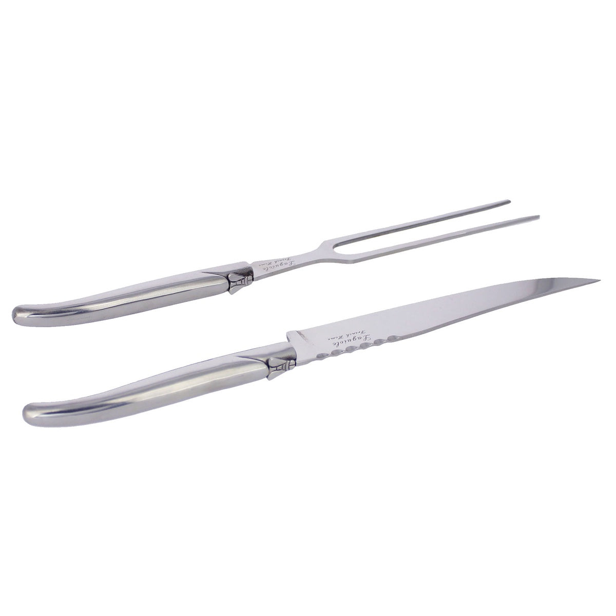  French Home Laguiole Stainless Steel Carving Knife and Fork Set - Default Title - Bonton