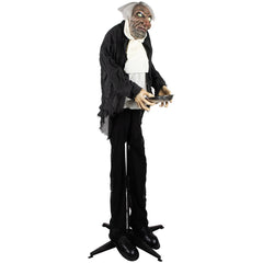 LED Lighted Animated Butler With Sound Halloween Decoration - 5.5' - Clear Lights