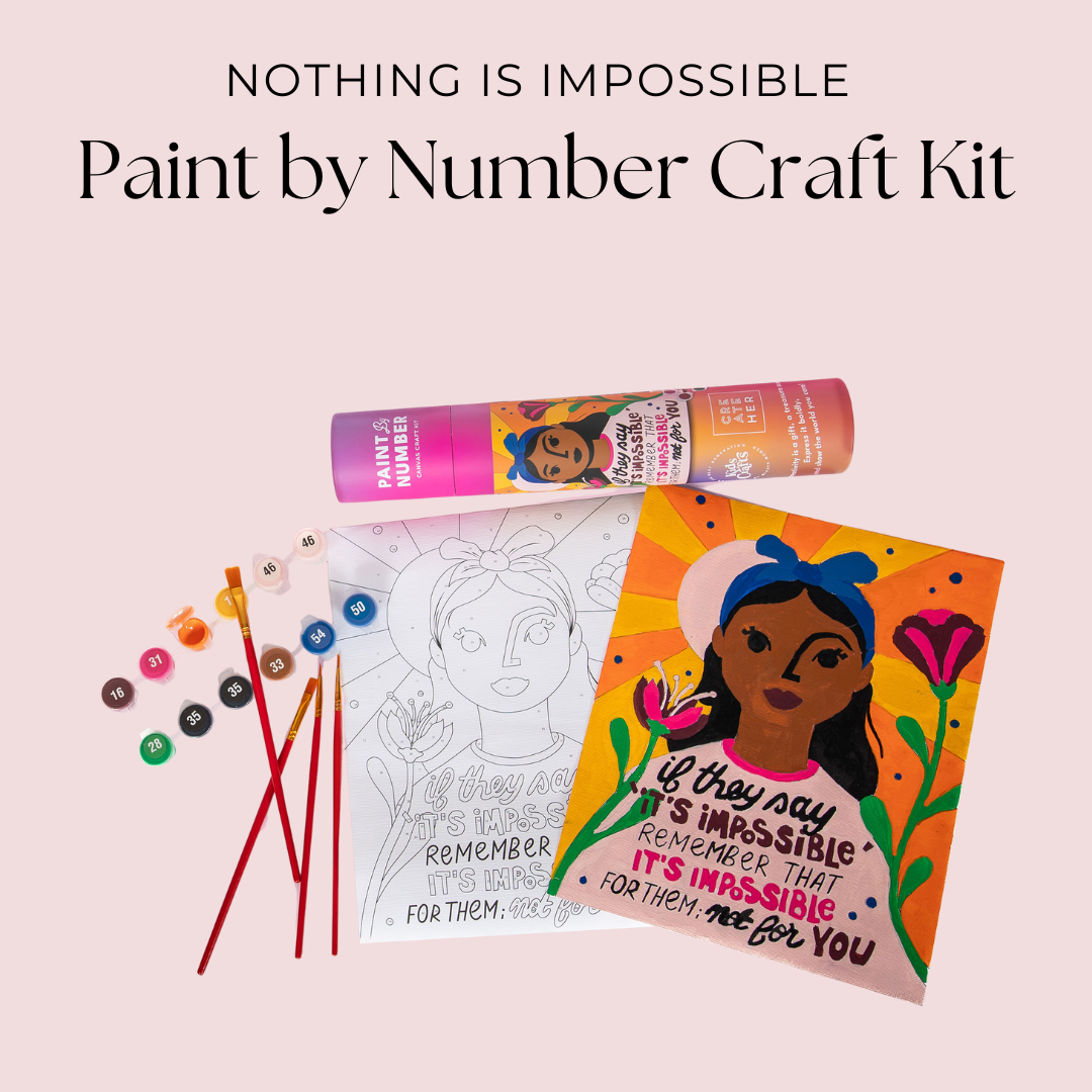  Kids Crafts Paint by Number Craft: Nothing Is Impossible - Default Title - Bonton