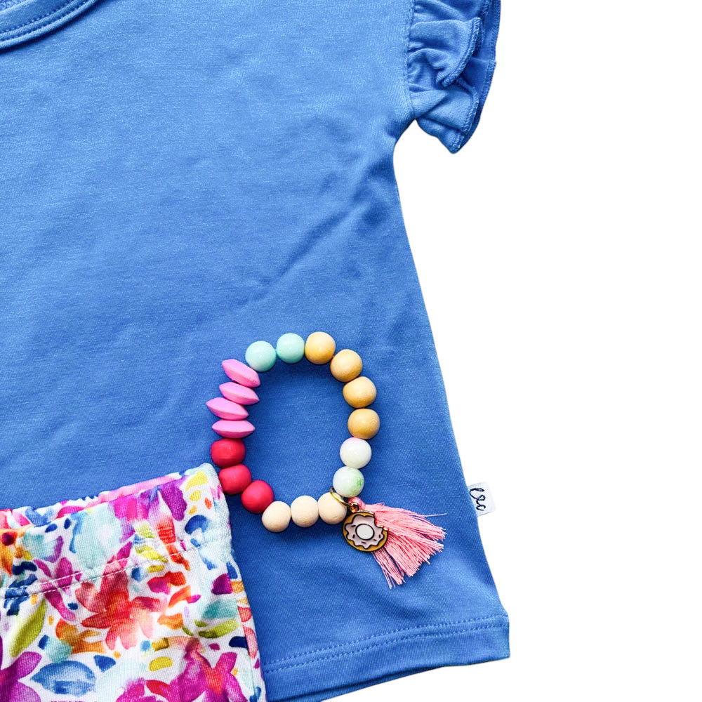  Laree + Co. Korrie Purple Bamboo Ruffle Tee - 0_3M - Bonton