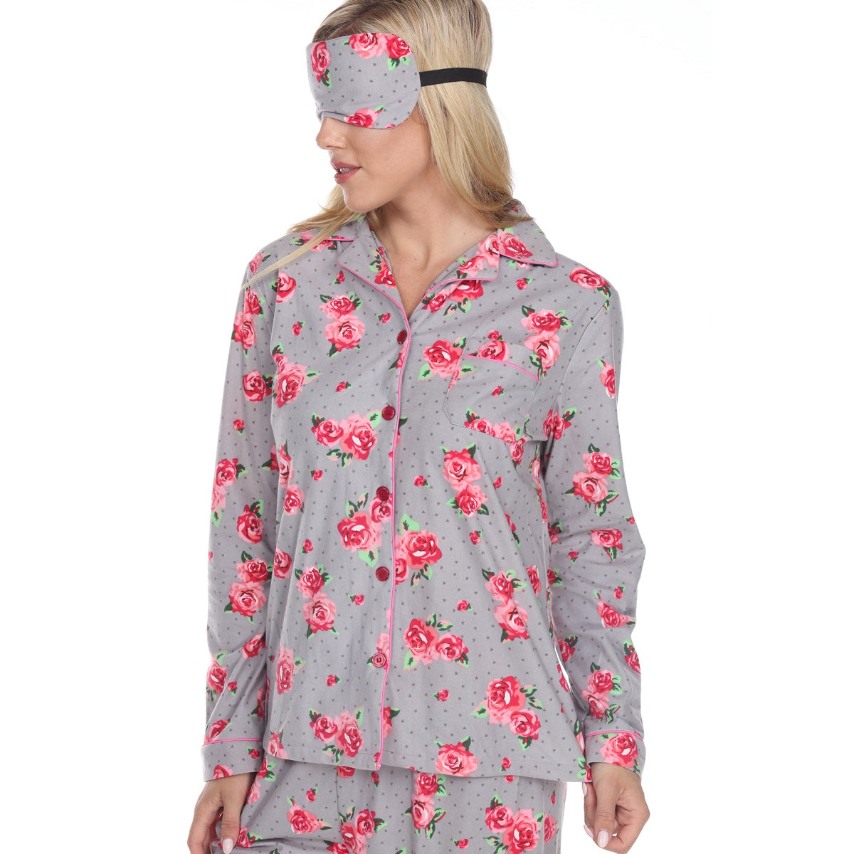  White Mark Women's Three Piece Pajama Set - S - Bonton