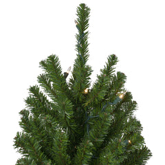 Pre-Lit Slim Alpine Artificial Christmas Trees - 6' - Clear Lights - Set of 3