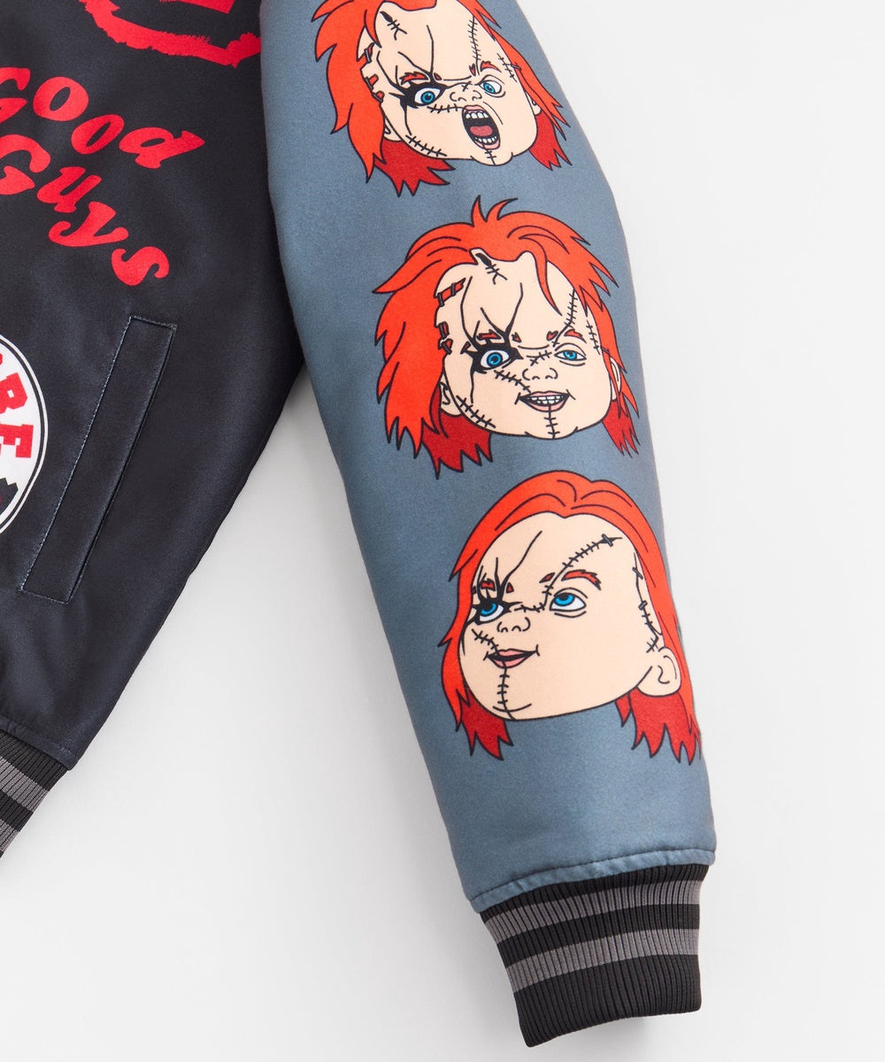   Reason Clothing Chucky Nice Guy Varsity Jacket - Black - BLACK - Bonton