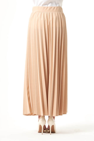 Beiege Waisted Pleated Midi Skirt - Skirt