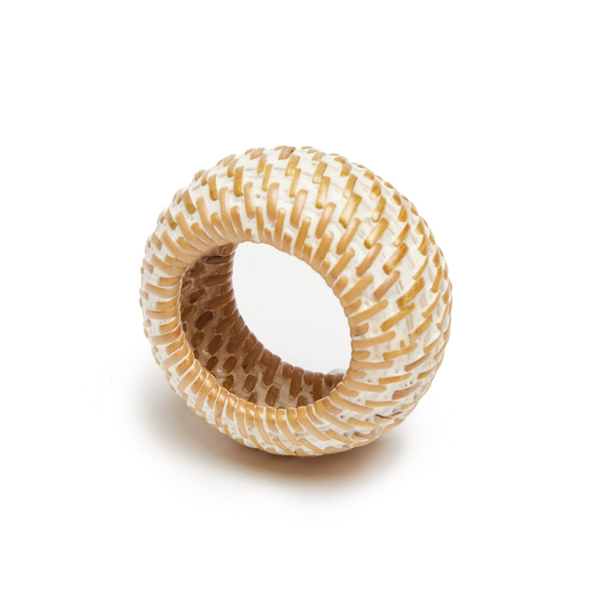  Caravan Eclipse Napkin Rings, Set of 4 - Natural - Bonton