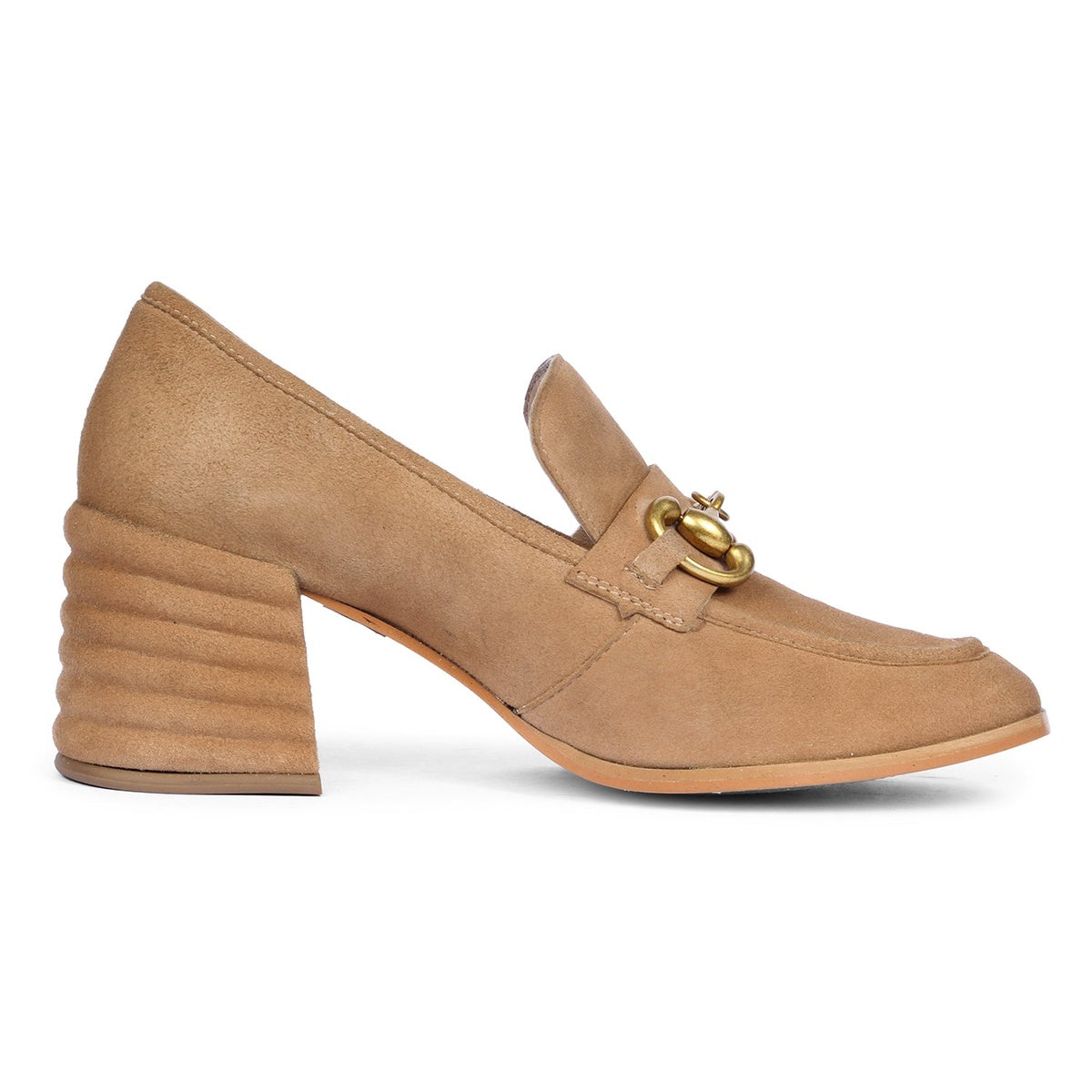  Saint G Vera Suede - Heeled Loafers - Beige - Bonton