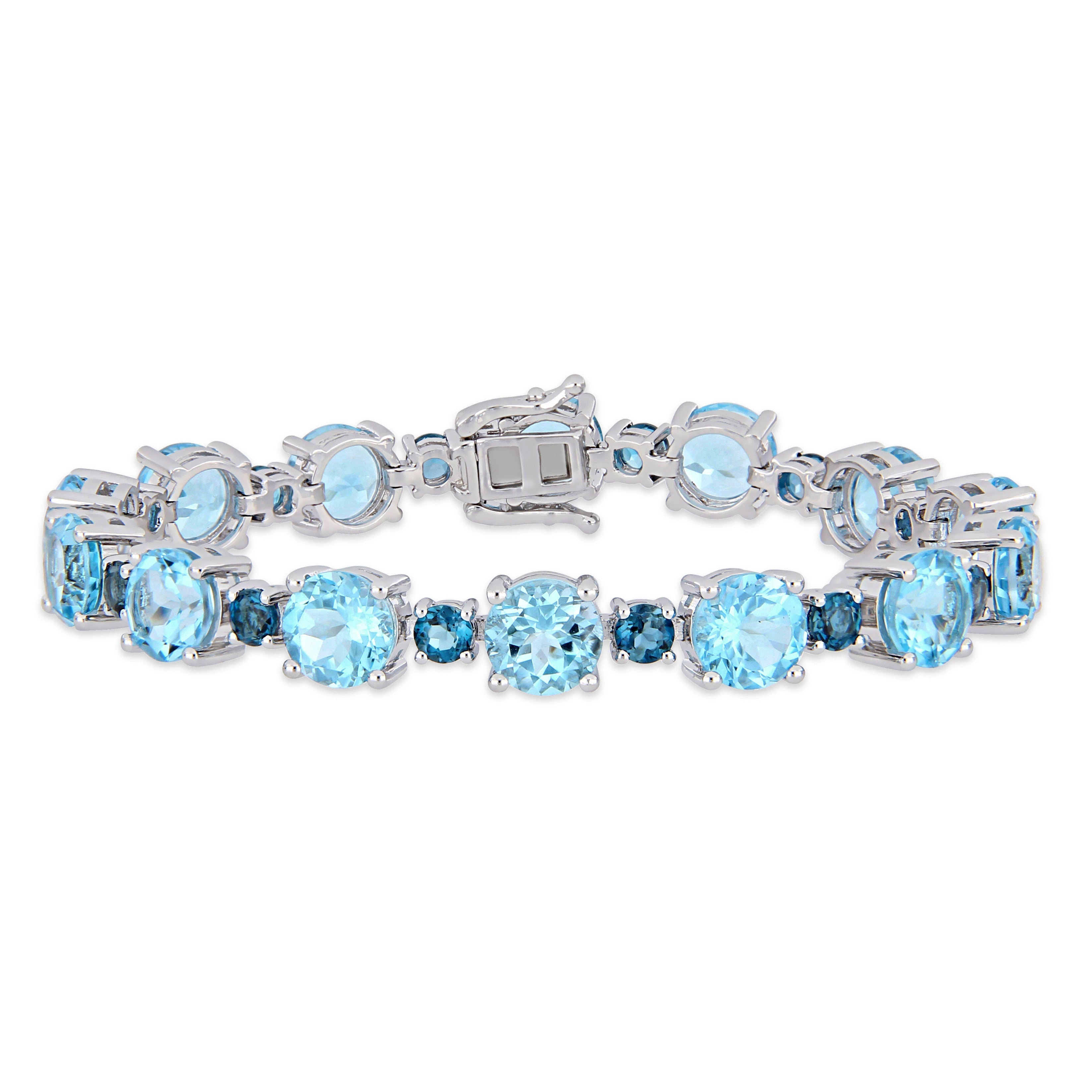  Studio Works Sky Blue Topaz and London Blue Topaz Tennis Bracelet - Blue - Bonton