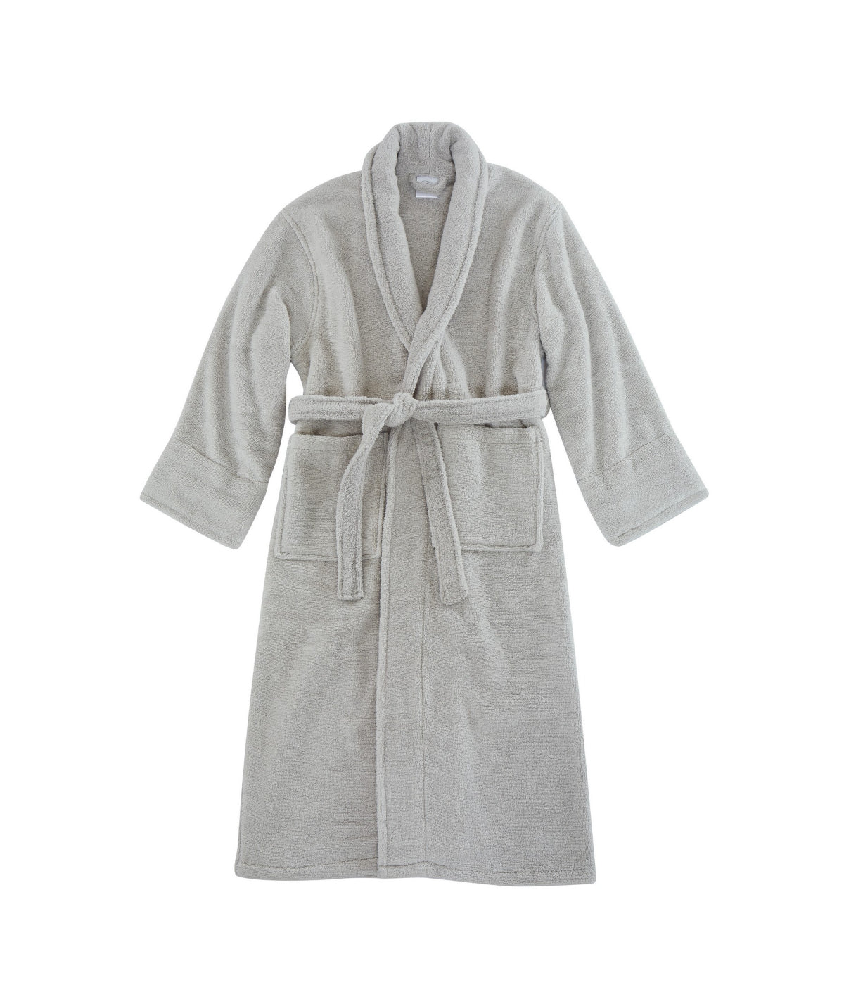  Charisma Luxe Cotton Zero Twist Bath Robe - Grey - Bonton