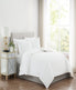  Charisma Solid 310 Thread Count Cotton Duvet Set Bright White - Bright White - Bonton