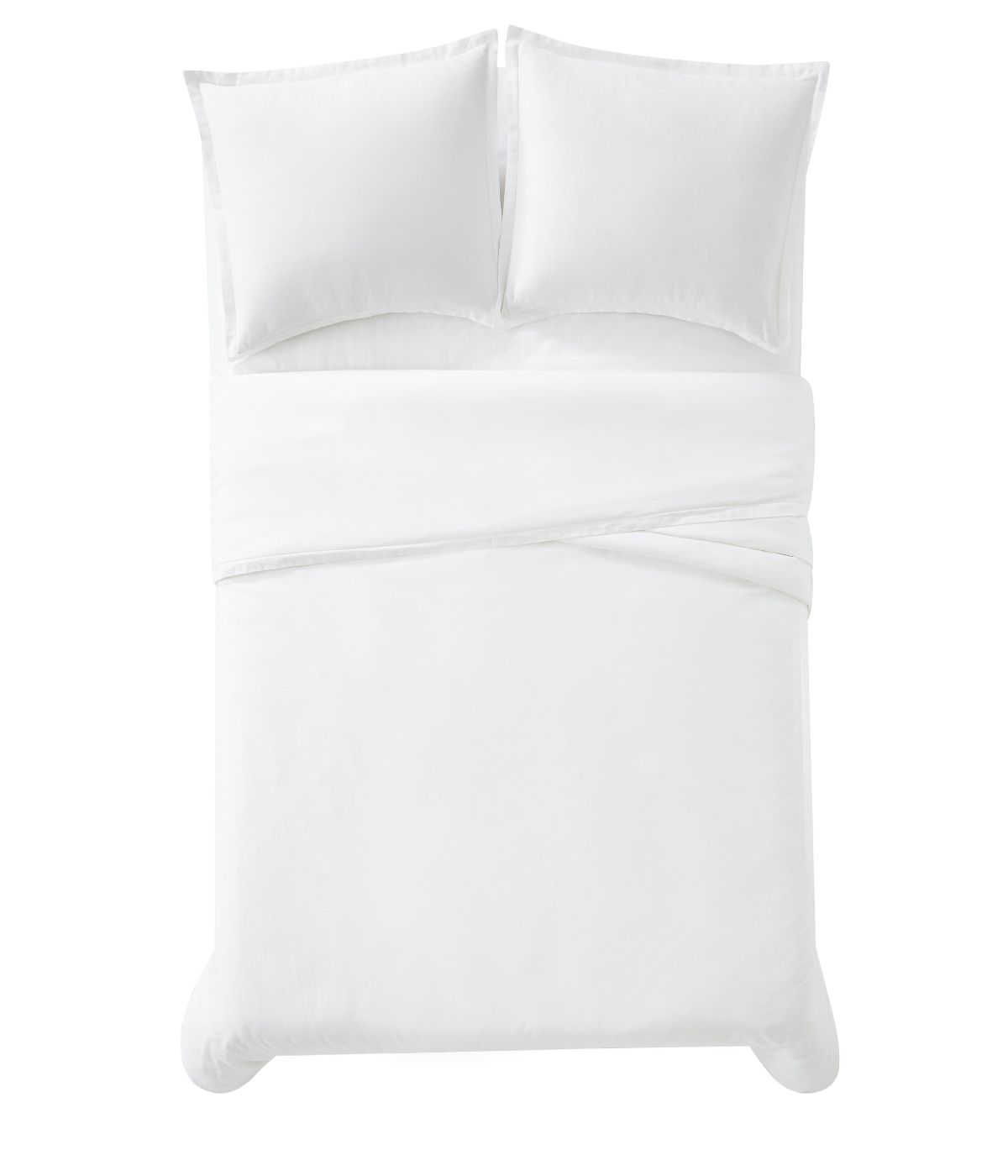  Charisma Solid 310 Thread Count Cotton Duvet Set Bright White - Bright White - Bonton