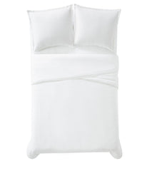 Charisma 310 Thread Count Cotton Solid Duvet Set Bright White