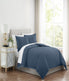  Charisma Solid 310 Thread Count Cotton Duvet Set Blue - Blue - Bonton