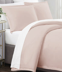 Charisma 310 Thread Count Cotton Solid Duvet Set Blush