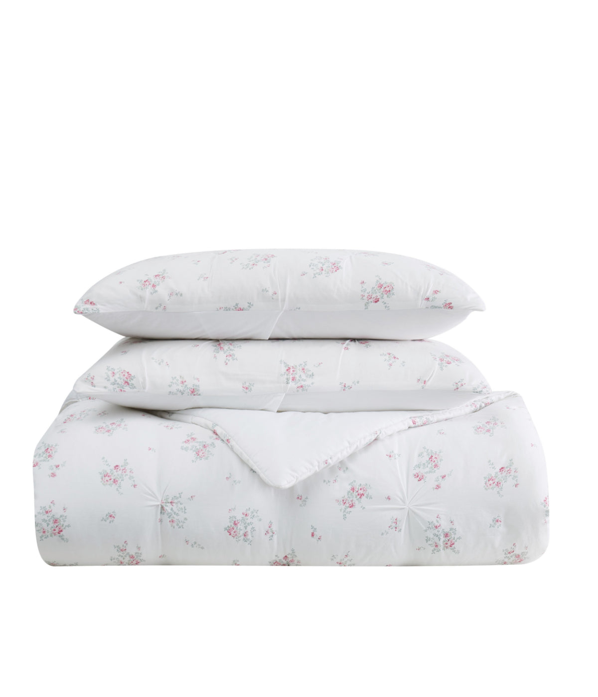  The Farmhouse by Rachel Ashwell Signature Rosebury Comforter Set - White and Pink - Bonton