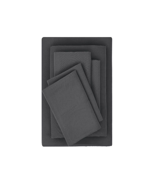 FUBU Solid Sheet Set Charcoal Grey