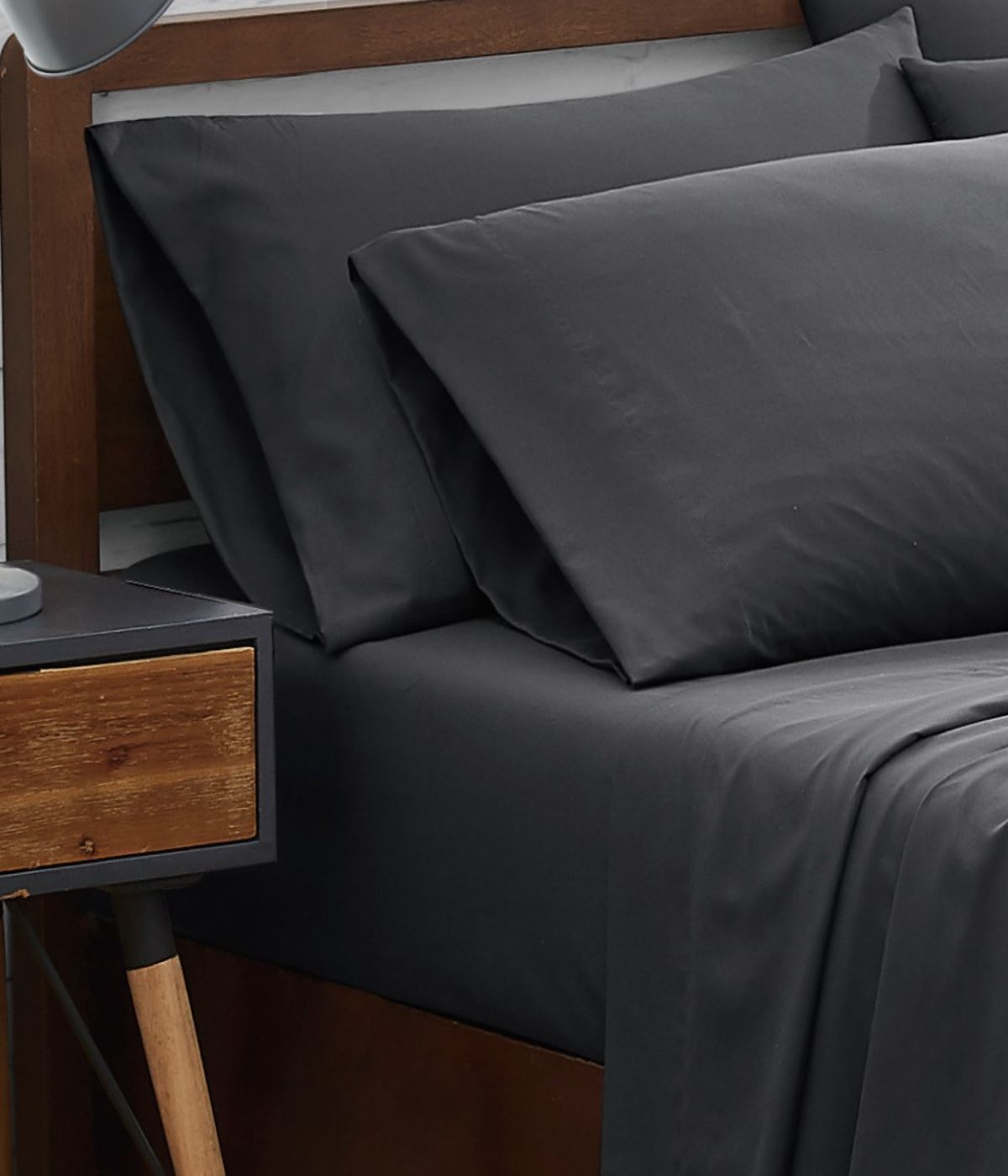 FUBU Solid Sheet Set Charcoal Grey