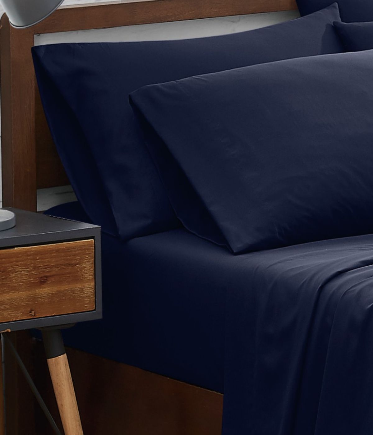  Solid Sheet Set Navy - Navy - Bonton