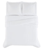 Charisma Bristol Embroidered Duvet Cover Set White