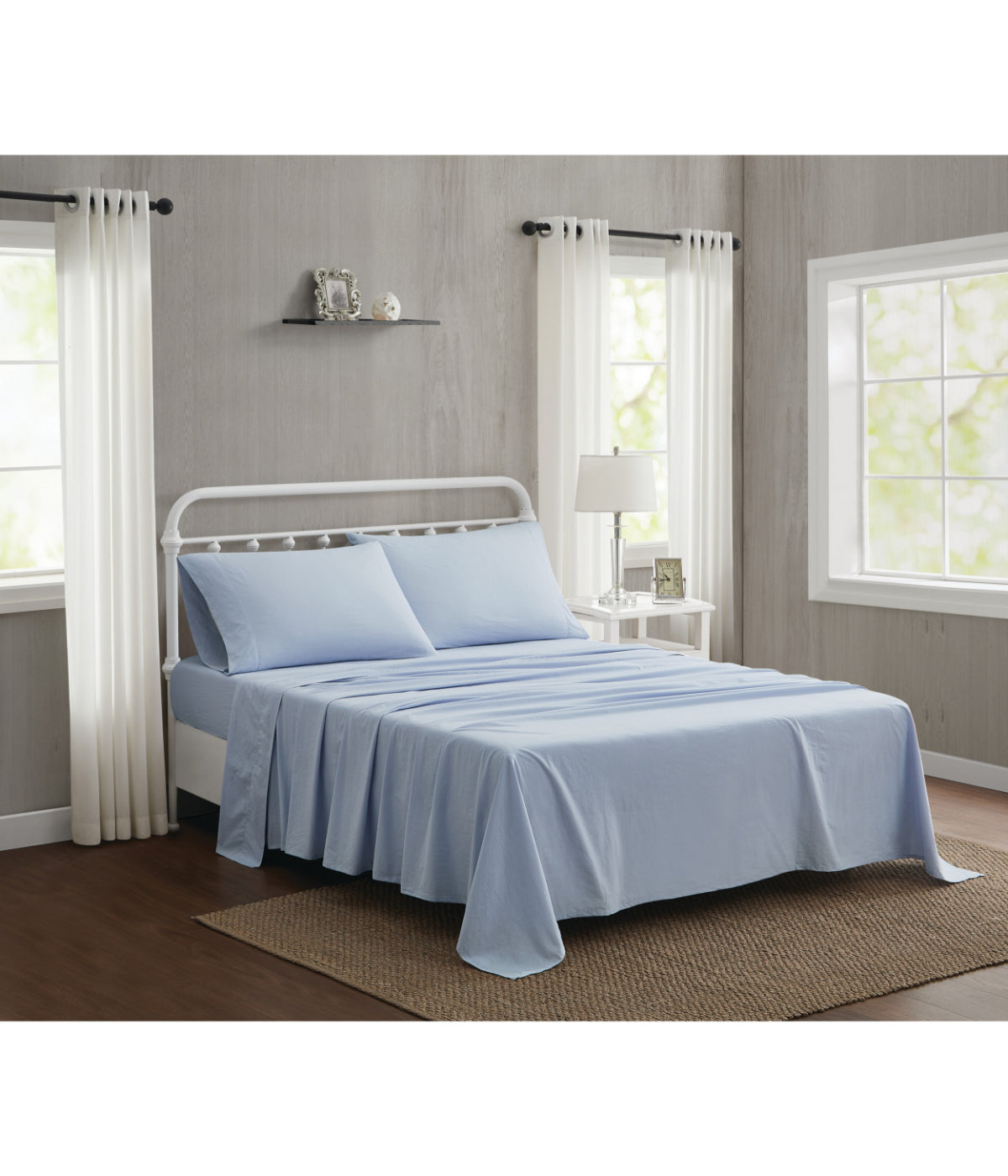  The Farmhouse by Rachel Ashwell Washed Cotton Sheet Set - Blue - Bonton