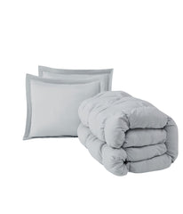 Truly Soft Cloud Puffer Comforter Set Grey