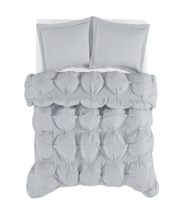 Truly Soft Cloud Puffer Comforter Set Grey