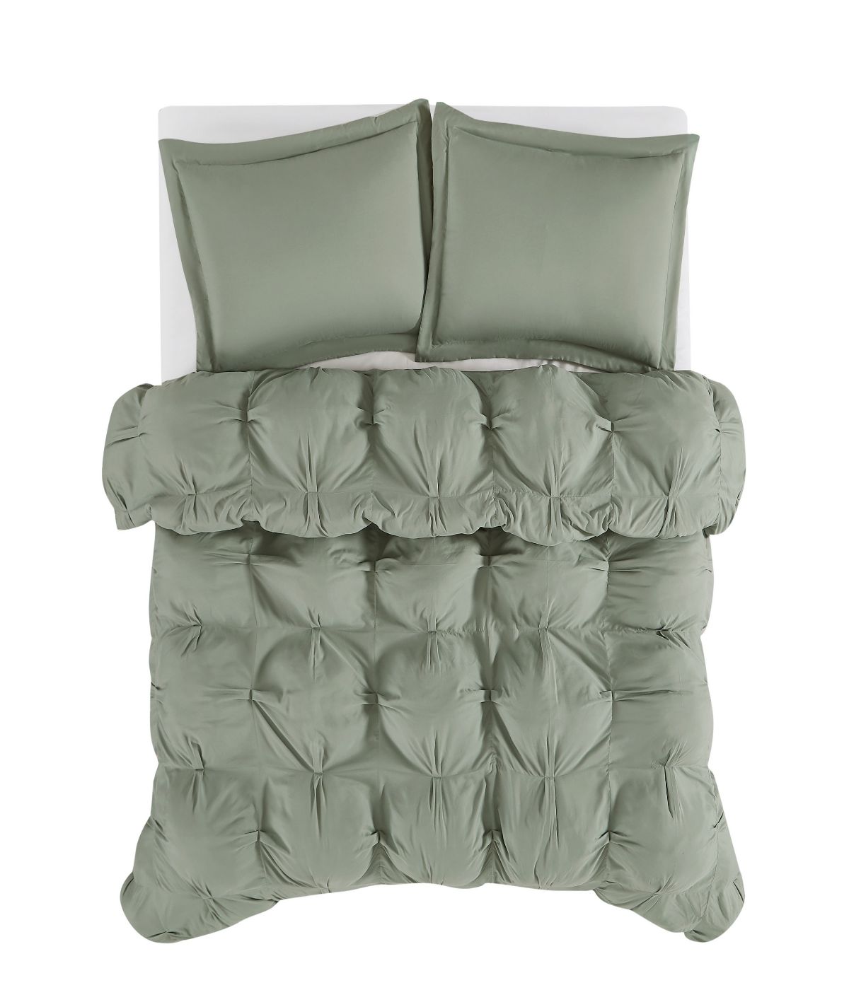  Cloud Puffer Comforter Set Green - Green - Bonton